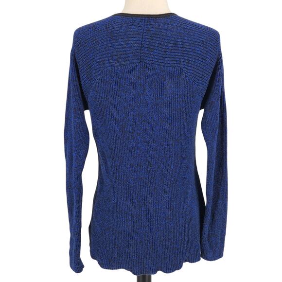 Karl Lagerfeld Paris Knit Ribbed Sweater V Neck Long Sleeves Size Medium - Picture 4 of 5